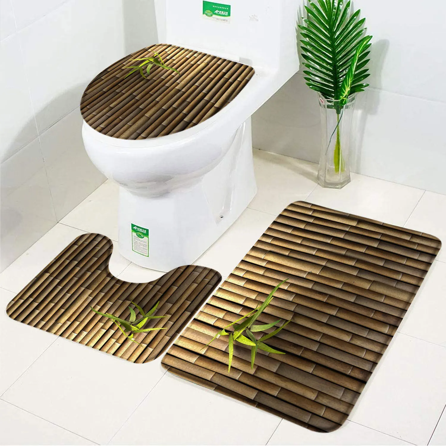 Tapis salle de bain en bambou - toile enchantée