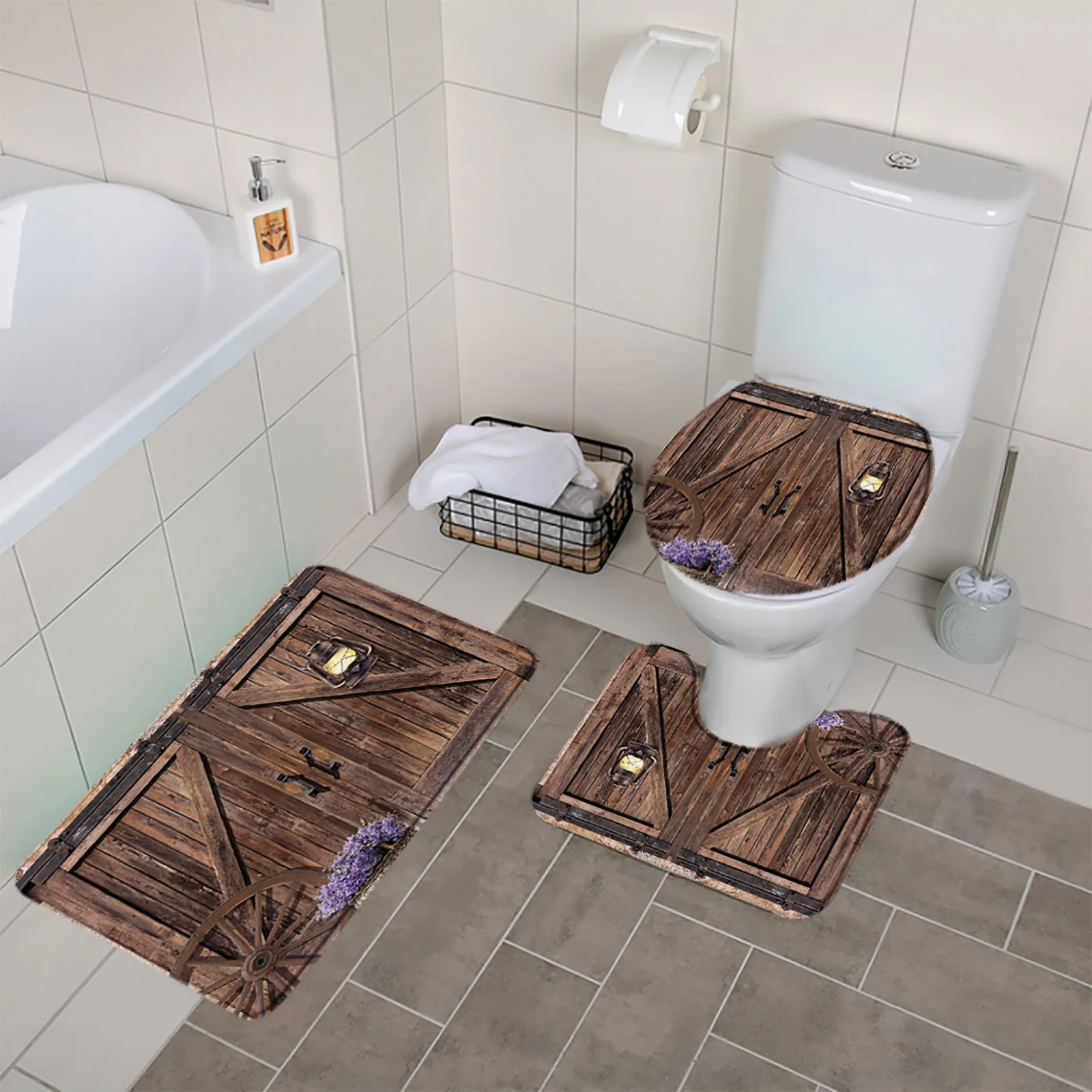 Tapis salle de bain en bambou - rêve de bain
