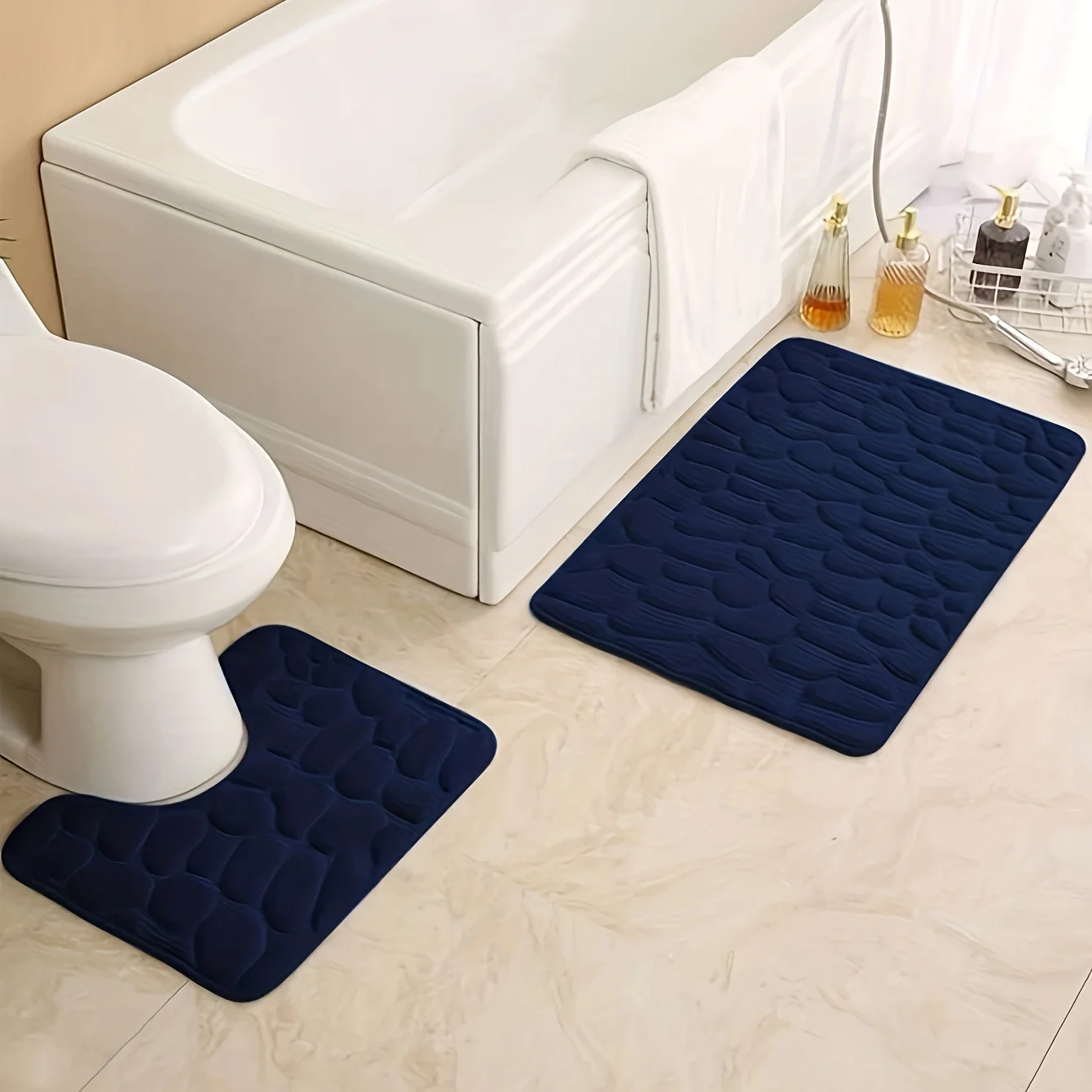 Tapis de salle de bain - douceur aqua