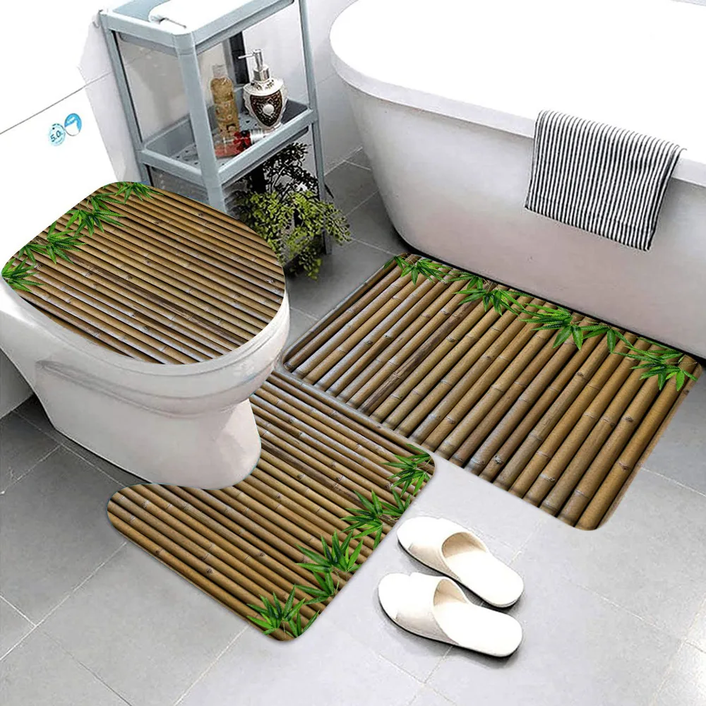 Tapis bambou pour salle de bain - sérénité tropicale