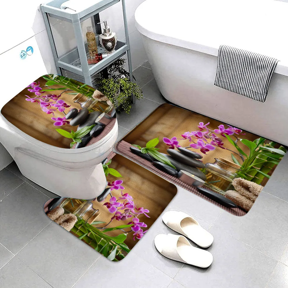 Tapis salle de bain en bambou - tapis toile éclatant