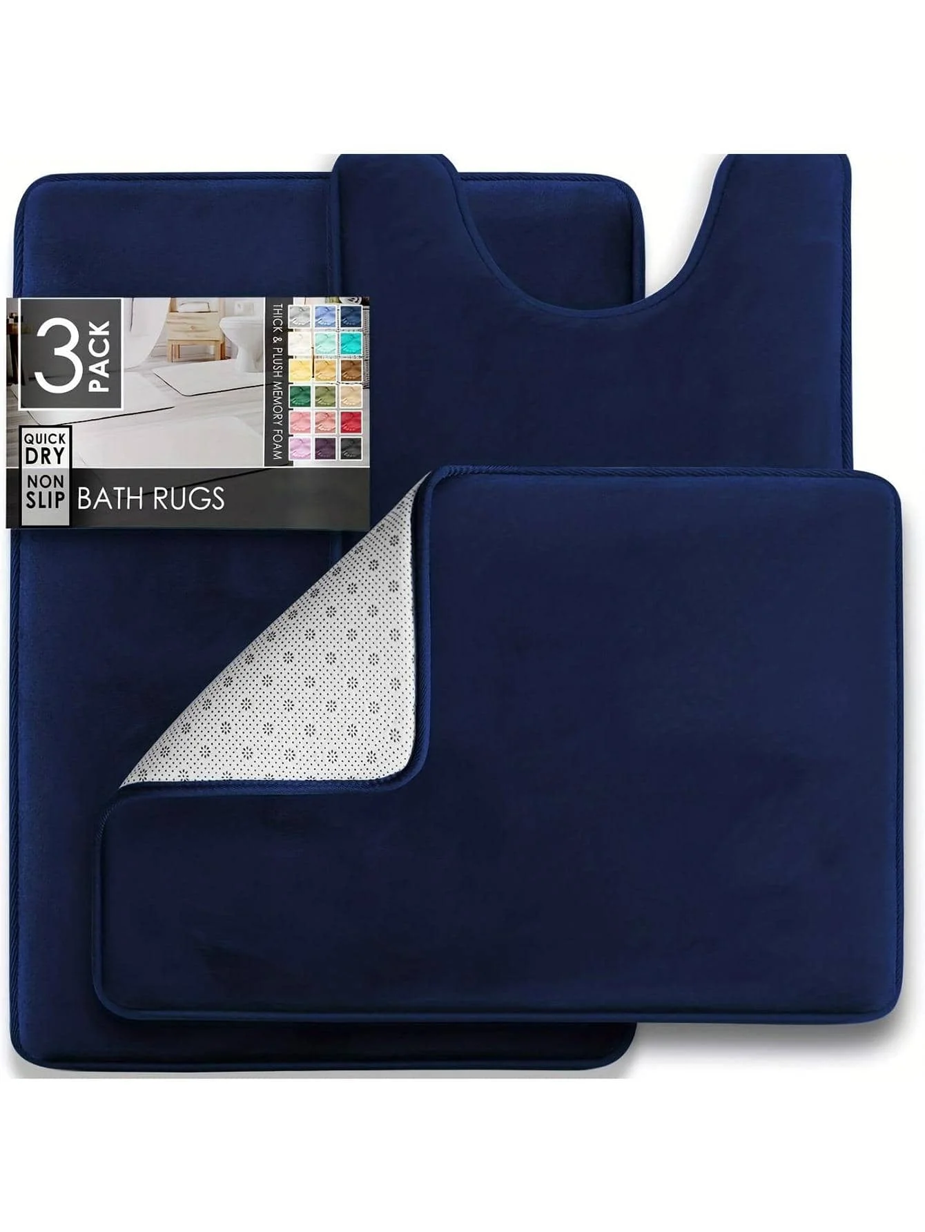 Grand tapis salle de bain - bleu douceur