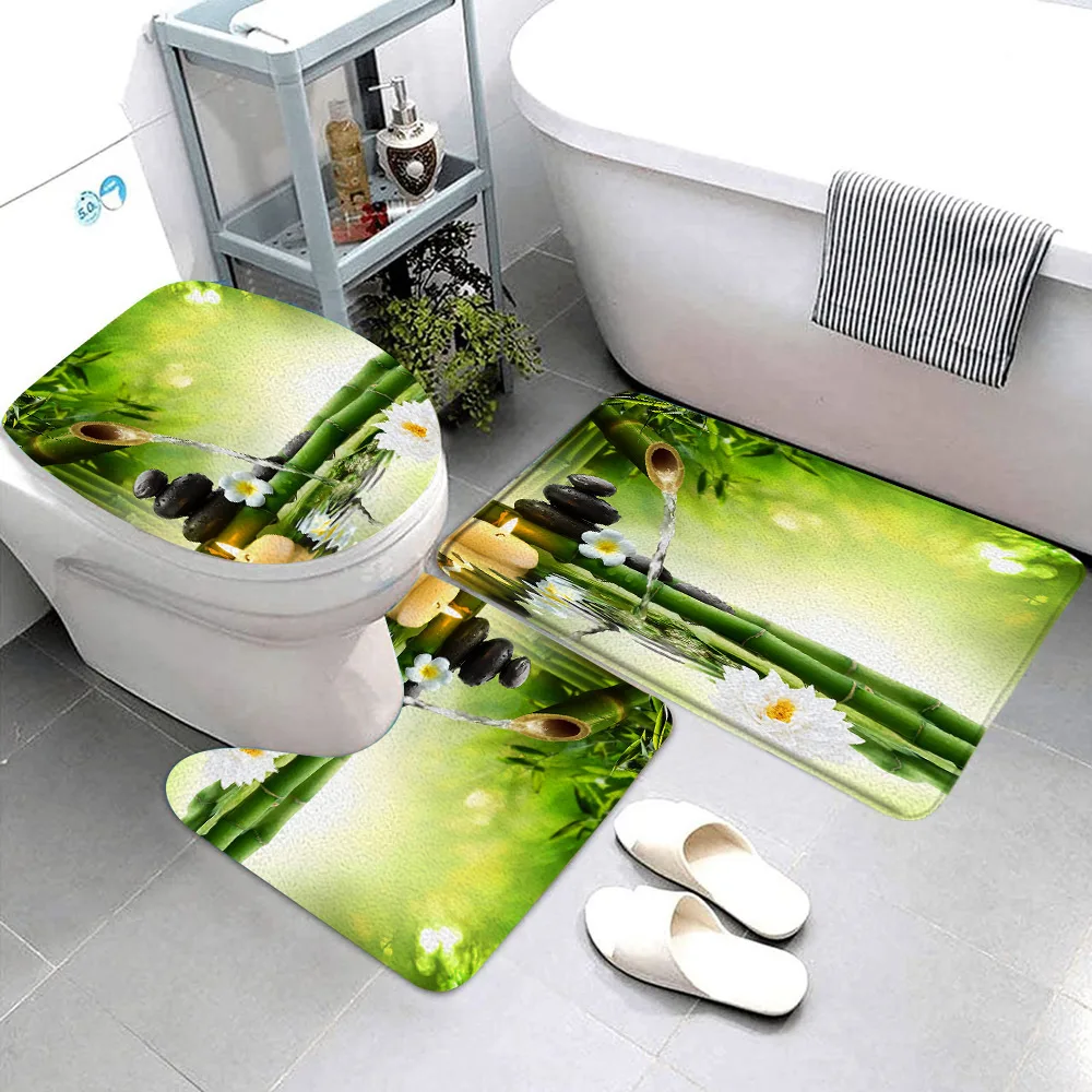 Tapis salle de bain en bambou - rêve de douche